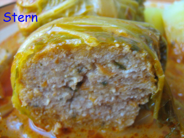 Cabbage rolls with savoy cabbage