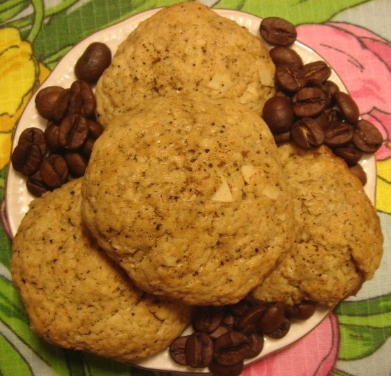 Woman cookies with coffee aroma