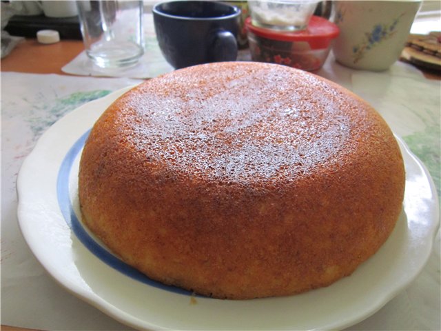 Charlotte with semolina and cottage cheese (no flour)
