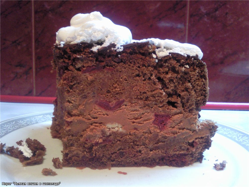 Cake Dronken kers in chocolade