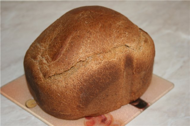 Wheat-rye bread with a mixture of peppers (bread maker)