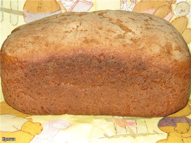 Whole-grain rye-wheat bread on dough Accelerated