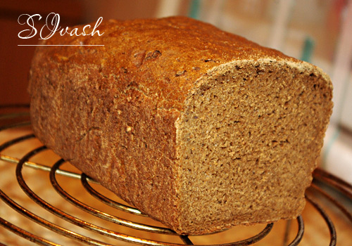 Whole-grain rye-wheat bread on dough Accelerated