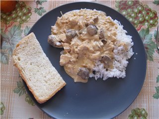 Chicken fricasse in Thermomix