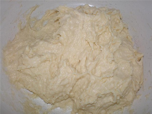 Cold yeast dough (without kneading)