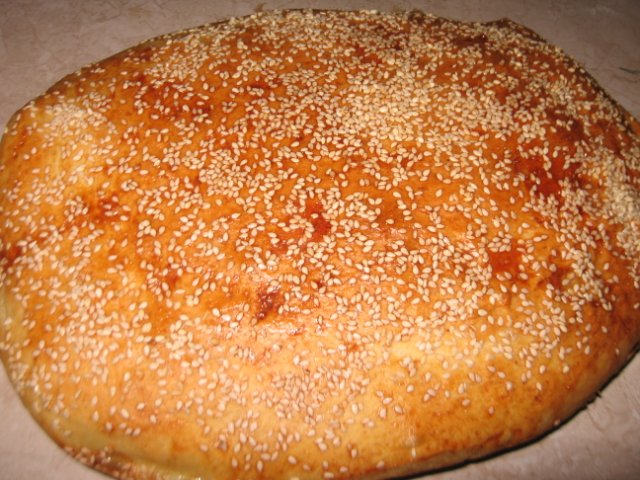 Pan plano tunecino en sémola