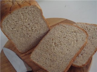 Wheat milk bread with sesame seeds (bread maker)