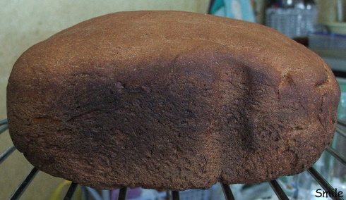 Classic rye homemade bread in a bread maker