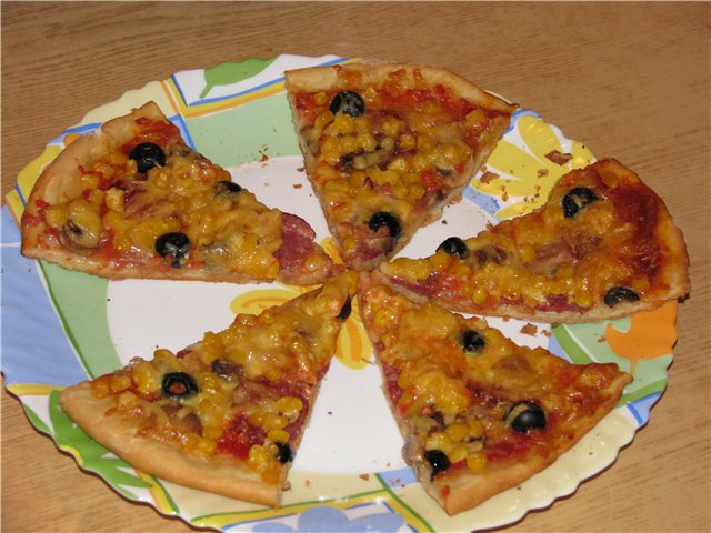 Pizza (instructions for the bread maker)