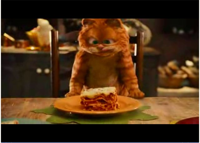 Lasagna classic from the cartoon Garfield 2: A Tale of Two Kitties