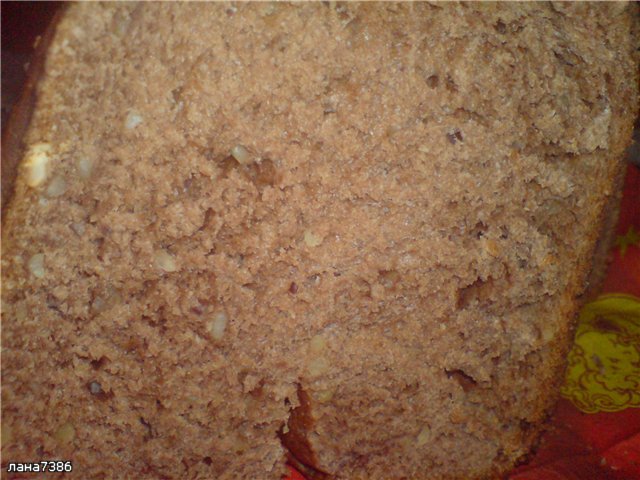 Chocolate bread with walnuts in a bread maker