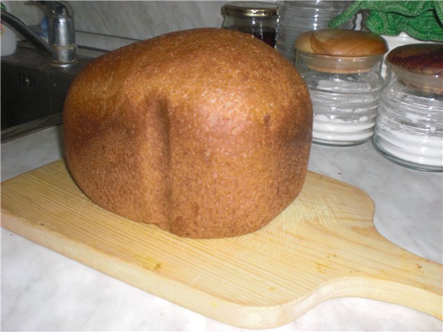 Mustard bread in a bread maker