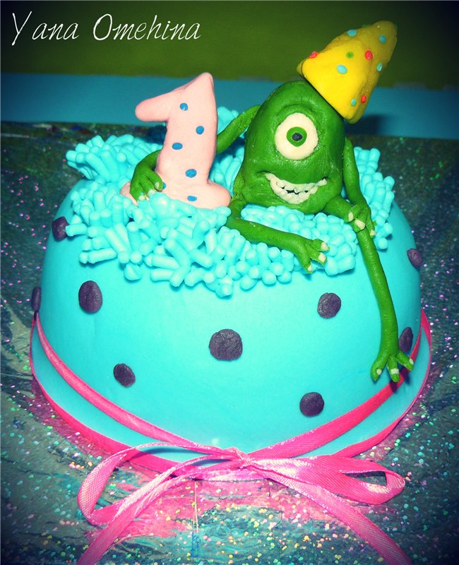 Cakes based on the cartoon Monsters, Inc.