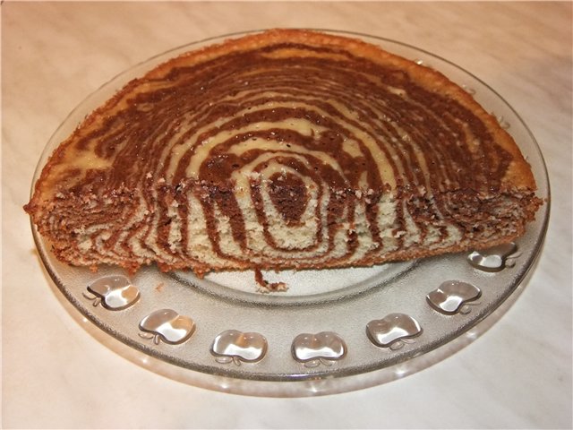 Zebra cake in a Panasonic multicooker