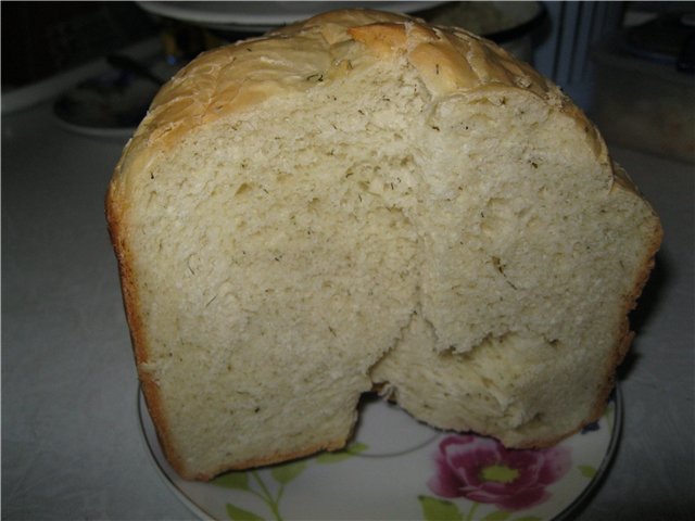 خبز الشبت في صانع الخبز