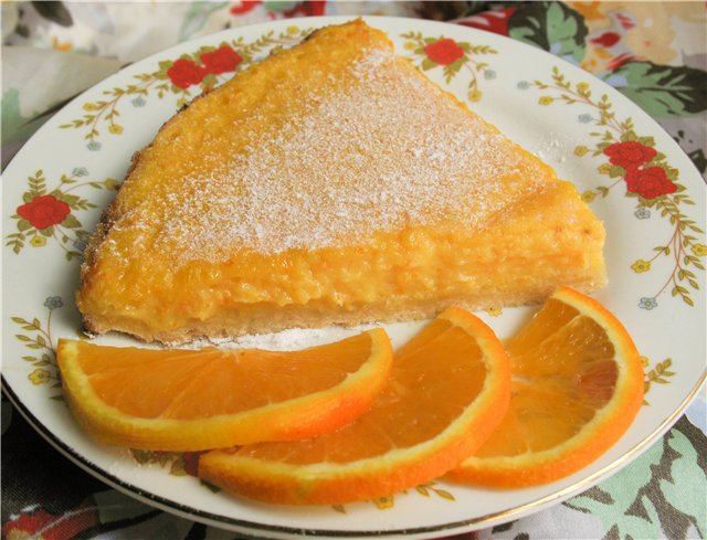 Delikatne ciasto Pomarańczowe słońce
