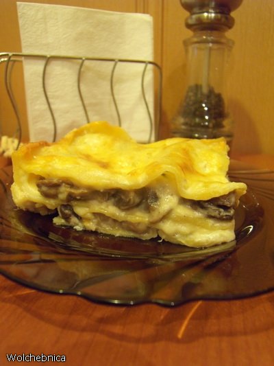 Mushroom lasagna with Bechamel sauce