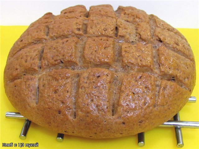 לחם שיפון עם קמח מלא (תנור)