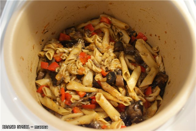 Mushrooms with vegetables and pasta (in Brand 37501)