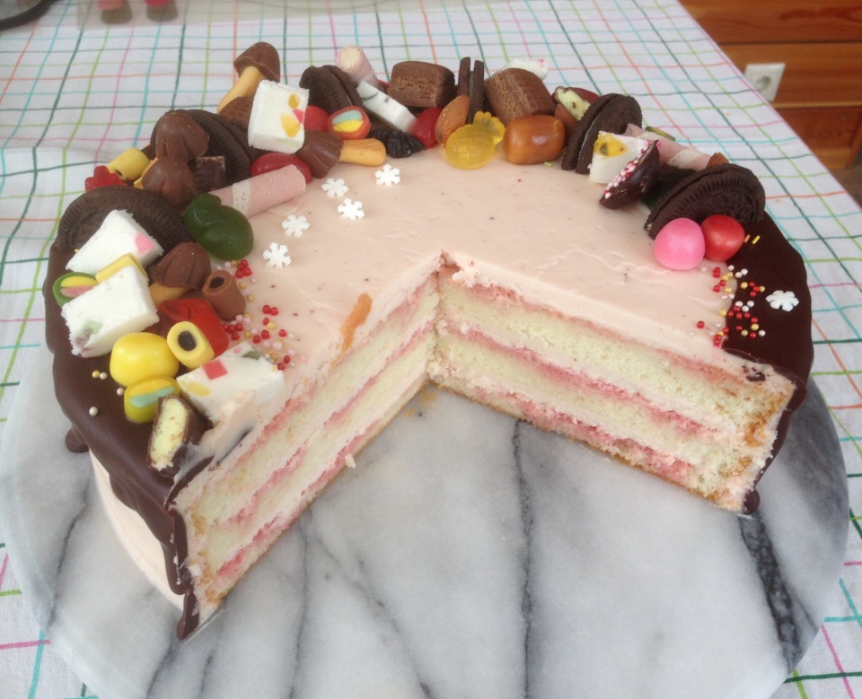 Klassieke cake (koek en room)