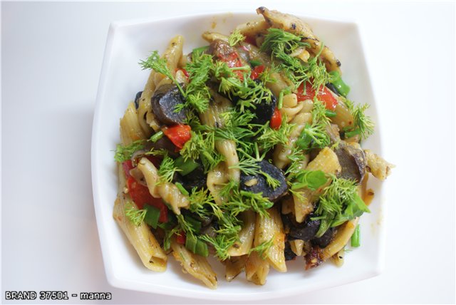 Champiñones con verduras y pasta (marca 37501)