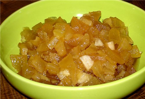 Apple jam with lemon-cinnamon-vanilla flavor