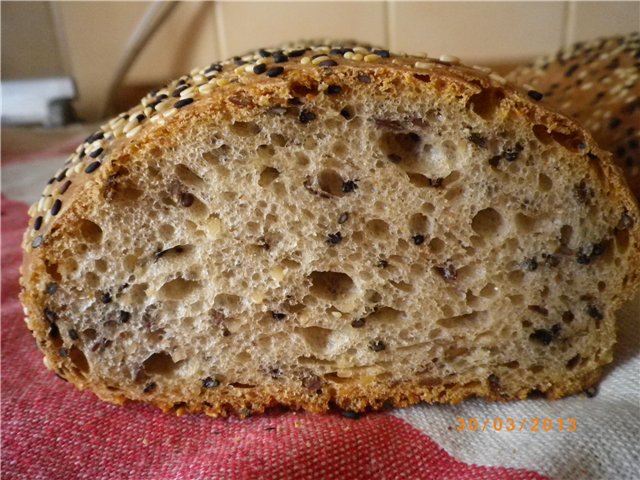Bread with seeds by R. Bertine