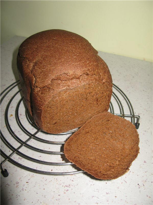 לחם שיפון חיטה שחור אוורירי (יצרנית לחם)