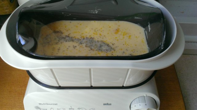 Omelette in a double boiler
