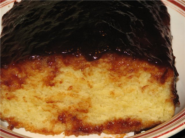 Pudding English steam with jam