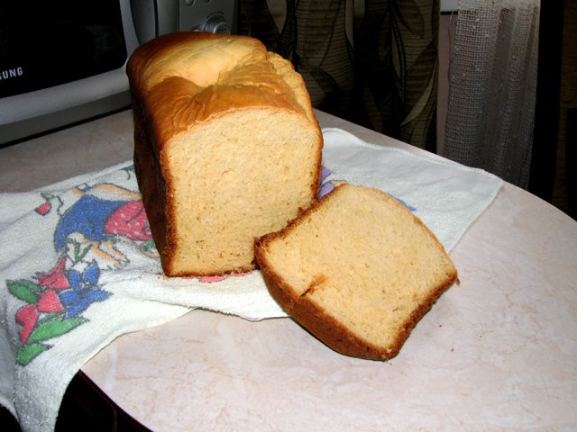 Wrongelbrood in een broodbakmachine