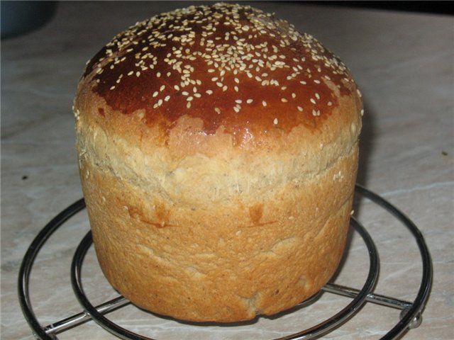 לחם אח חיטה במלח (תנור)