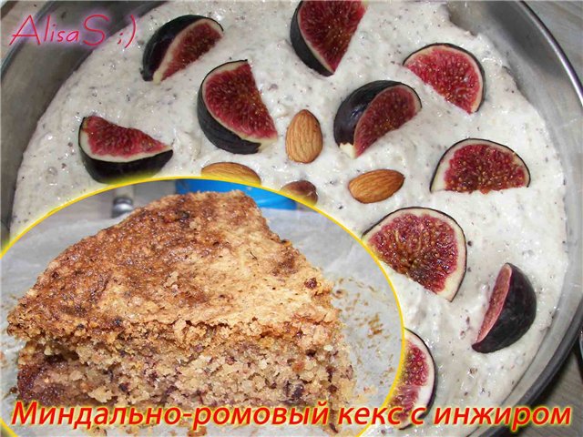 Almond-rum muffin with figs