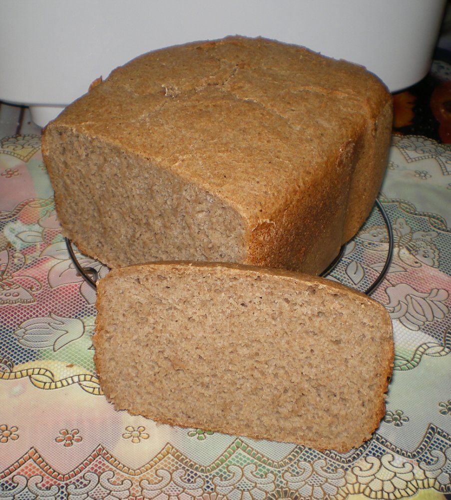 Panasonic SD-2501. Rye-wheat bread on water.