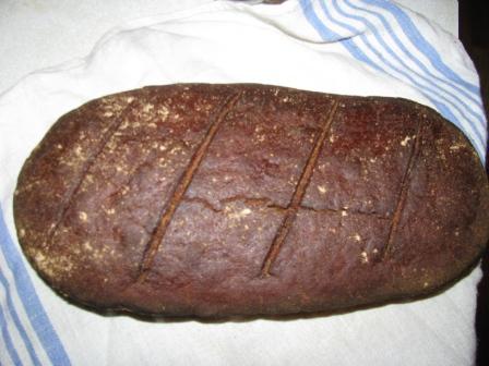 Pan de centeno con masa madre.