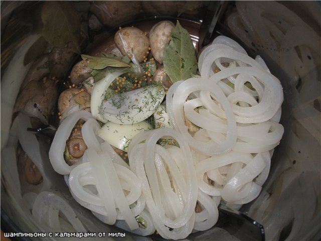 Champignons with squid fast