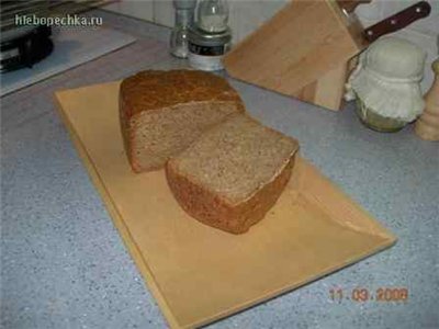 Pan de centeno y trigo con avena y salvado sobre masa madre de kéfir (en KhP)