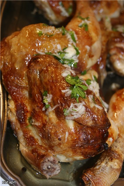 Chicken with garlic sauce