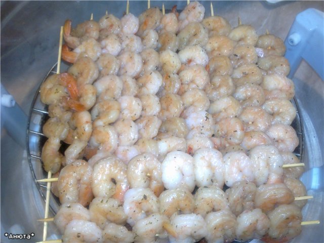 King shrimp kebabs