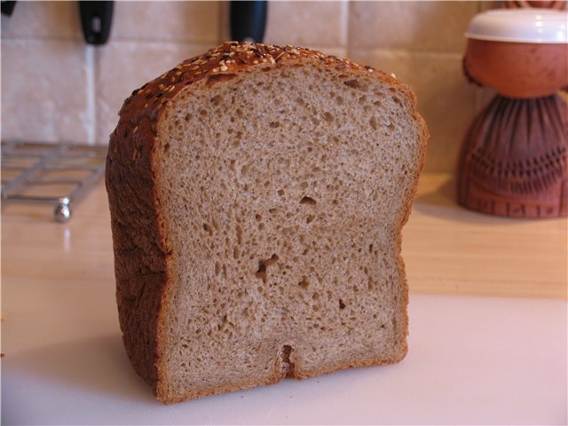 Wheat-rye bread with whole grain flour Peasant