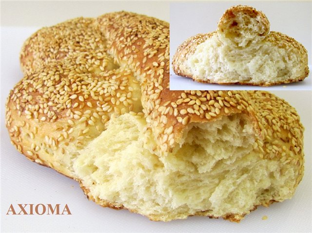 לחם שומשום סיציליאני Mafalda (תנור)