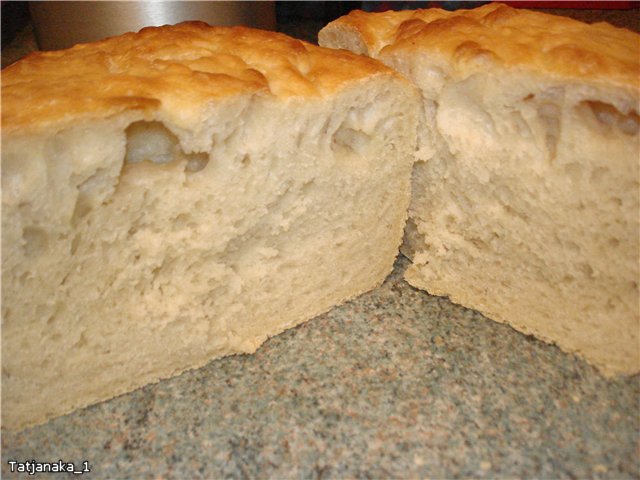 Olasz kenyér (Ann Thibeault) a sütőben