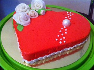 كعكة مع الحب