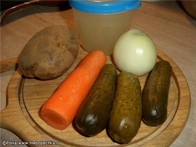 Pickle with brisket and kidneys