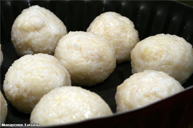 Bolas de arroz con queso