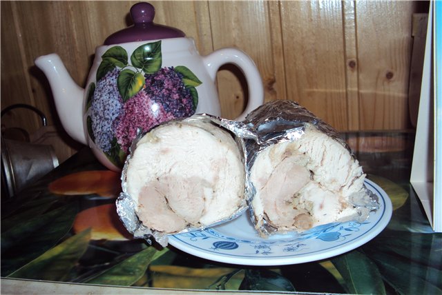 Diet chicken roll in Tescoma ham