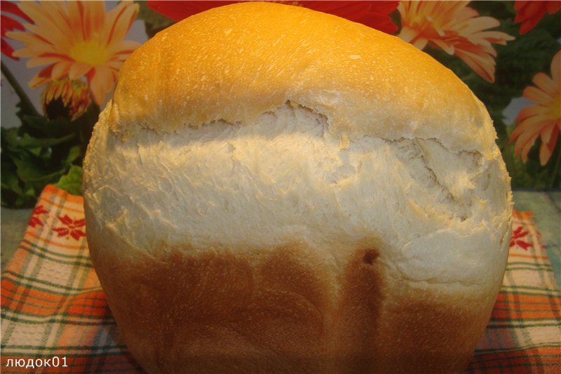 مولينكس. الاختلافات في الموضوع: الوصفة الأساسية للخبز الأبيض لآلة خبز مولينكس