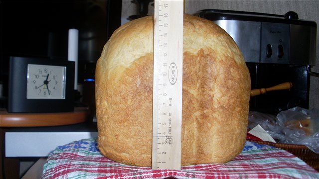 Cold dough wheat bread (bread maker)