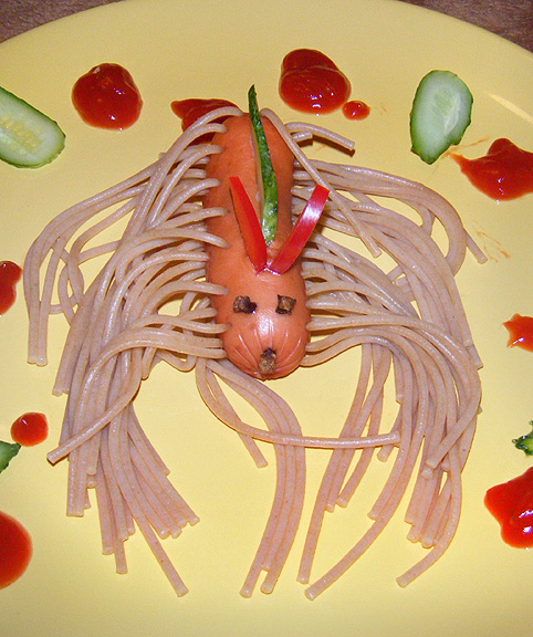 Spaghetti w kiełbasach (multicooker marka 3502)
