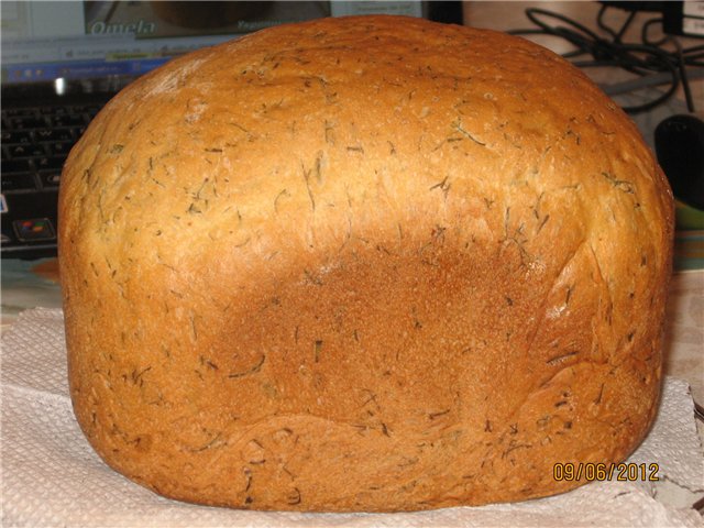 Kapros kenyér kenyérsütőben